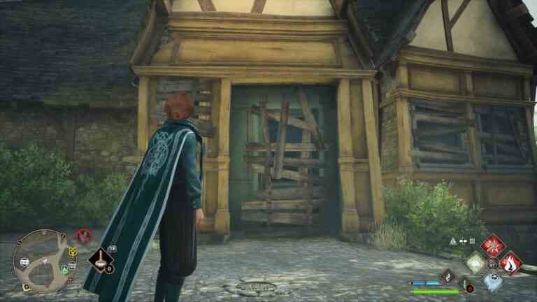 If you are wondering why there is a boarded-up door in Hogsmeade in Hogwarts Legacy, here is the answer: It involves an exclusive quest.