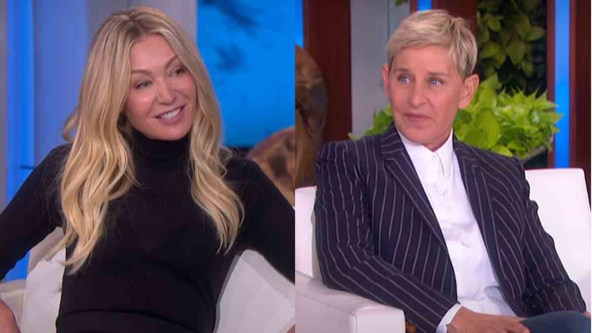 Portia De Rossi and Ellen DeGeneres on The Ellen DeGeneres Show.