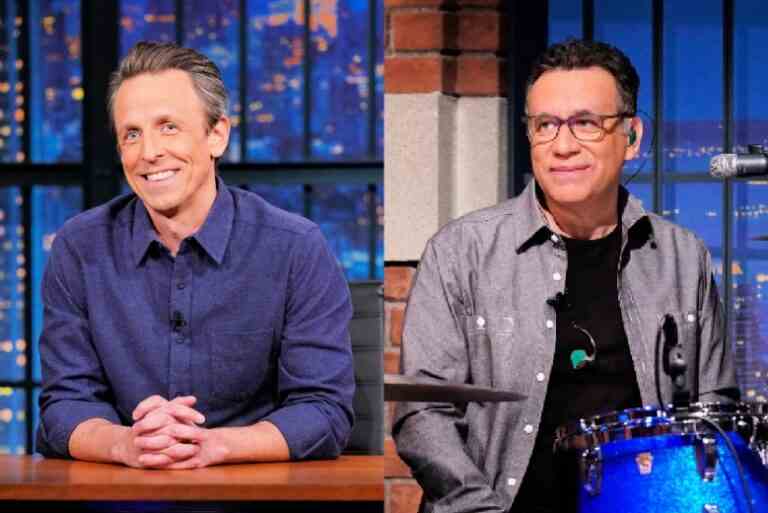 Seth Meyers and Fred Armisen on NBC's "Late Night"