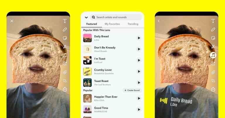 Snapchat propose désormais des bandes sonores pour vos vidéos