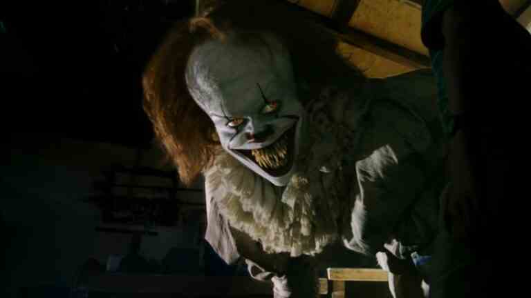 Pennywise leaps from a screen in IT 