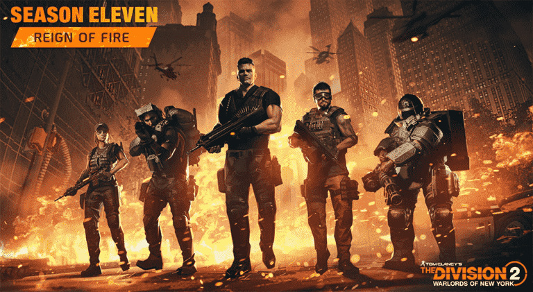 The Division 2 Saison 11 Reign of Fire Nouveau contenu et notes de mise à jour;  Comprend de nouveaux exotiques, des mises à jour PVP et plus encore