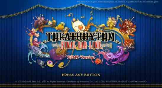 Theatrhythm : La démo Final Bar Line est lancée le 1er février