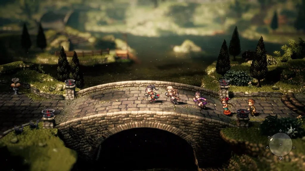 capture d'écran d'octopath traveler 2, un jrpg au tour par tour sorti le 24 février 2023 pour PS5, PS4 et Switch.