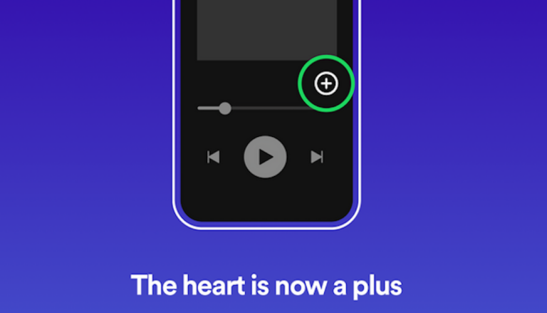 Spotify tue son bouton cœur pour être remplacé par un signe « plus »