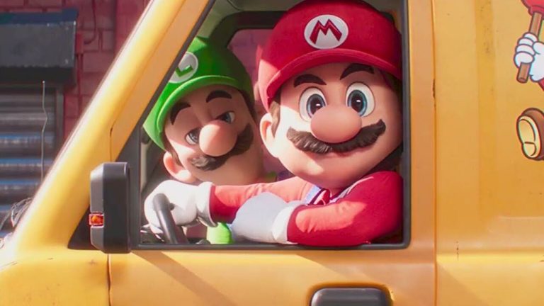 Aléatoire: Mario Movie Plumbing Van roulé jusqu'au Comic Con de Londres au printemps
