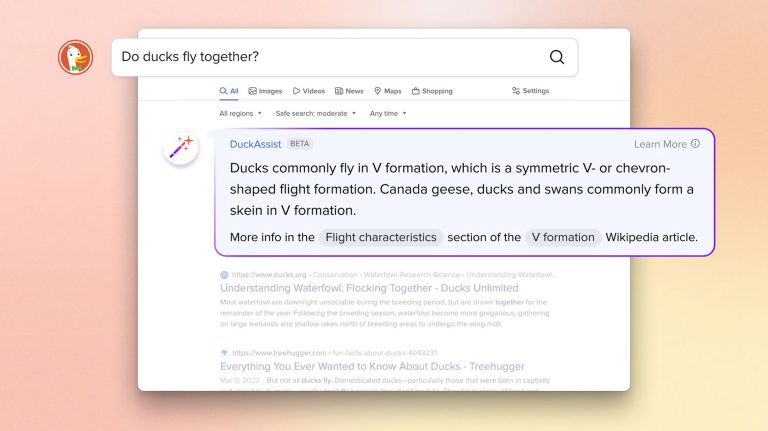 La nouvelle recherche d’IA de DuckDuckGo adopte une approche différente