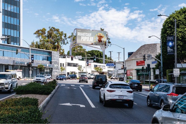 "Popular is Paramount" billboard in Los Angeles