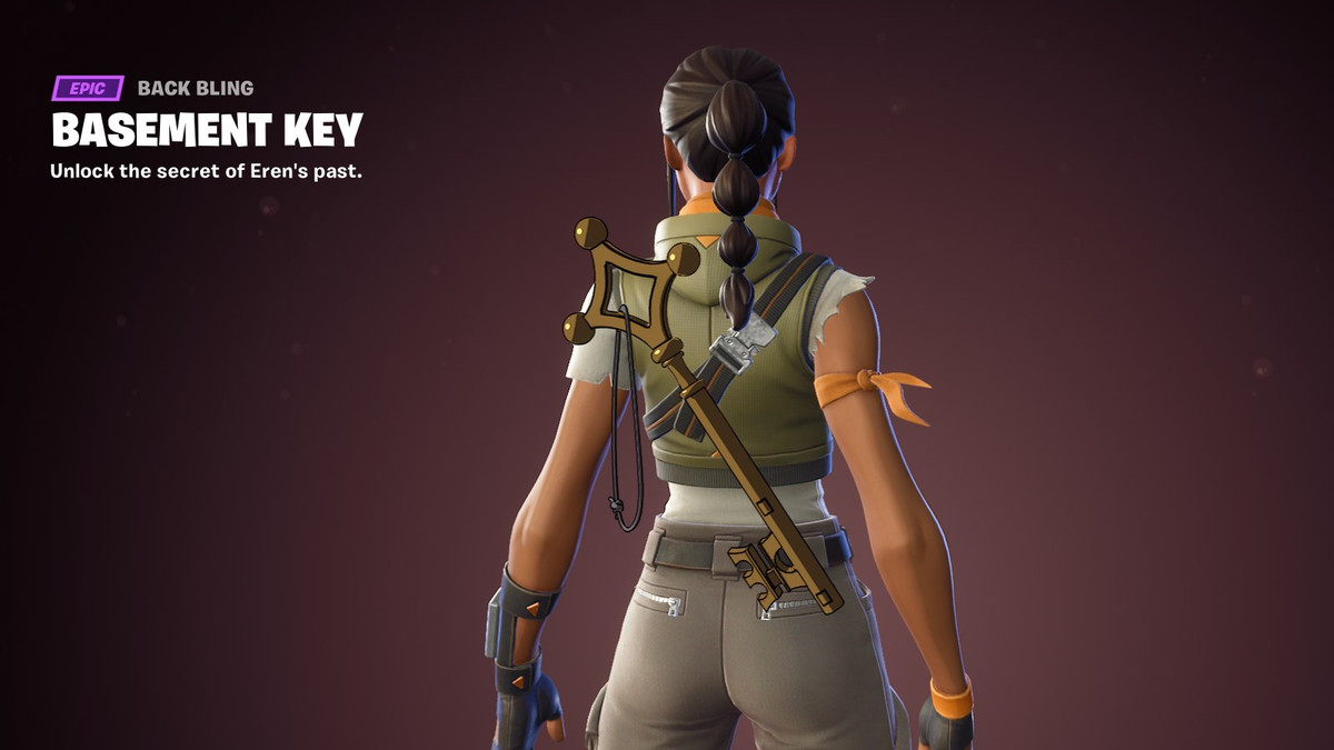 Basement Key back bling une partie de l'inclusion d'Attack on Titan dans le Fortnite Battle Pass