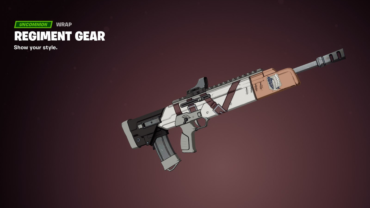 Attack on Titan's Regiment Gear Wrap dans le Battlepass du chapitre 4 de la saison 2 de Fortnite