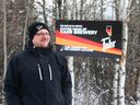 Jochen Fahr pose sur le site de ce qui sera sa brasserie primée agrandie à Diamond Valley, au sud de Calgary, le jeudi 2 février 2023. 