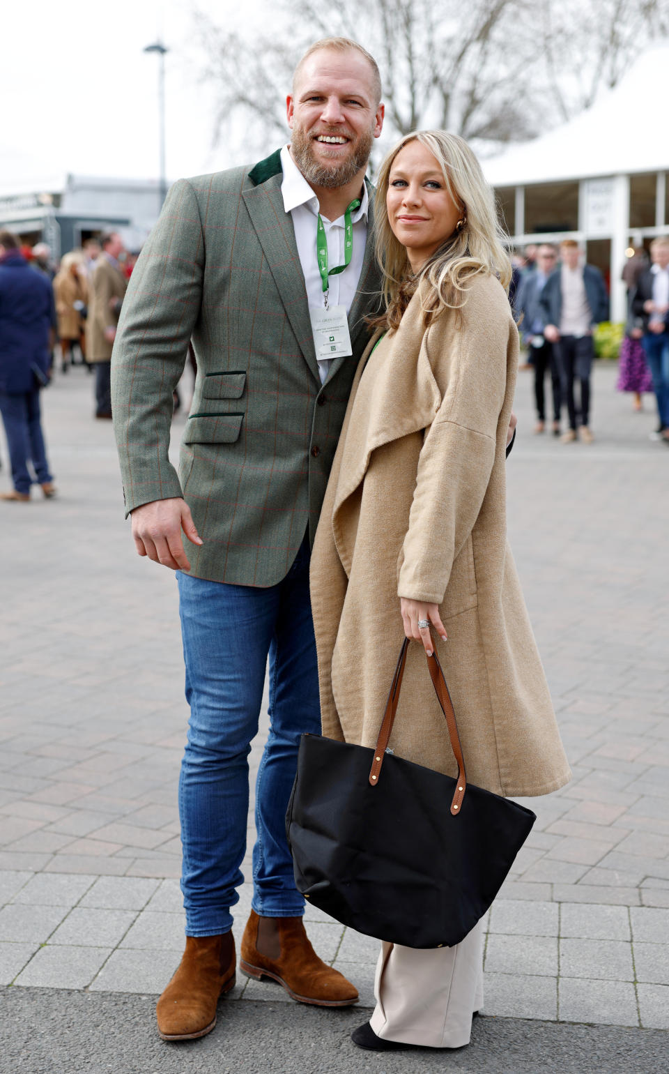 James Haskell et Chloe Madeley sont devenus parents, photographiés ensemble l'année dernière.  (Getty Images)