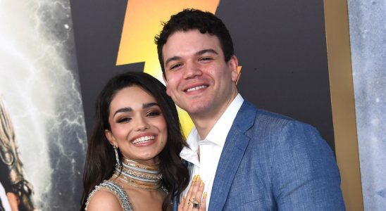 Rachel Zegler and her boyfriend at the Shazam! Fury of the Gods premiere.