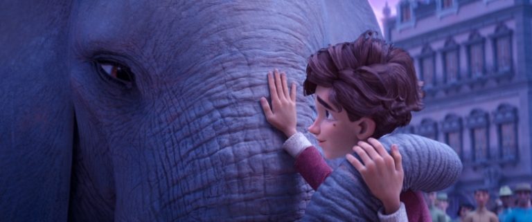 THE MAGiCIAN'S ELEPHANT - When Peter (voiced by Noah Jupe), who is searching for his  long-lost sister named Adel (voiced by Pixie Davies), crosses paths with a fortune teller in the market square, there is only one question on his mind: is his sister still alive? The answer, that he must find a mysterious elephant and the magician (voiced by Benedict Wong) who will conjure it, sets Peter off on a harrowing journey to complete three seemingly impossible tasks that will change the face of his town forever. The Magician’s Elephant is based on Two-time Newbery Award winning author Kate DiCamillo’s classic novel. Cr: Netflix © 2023