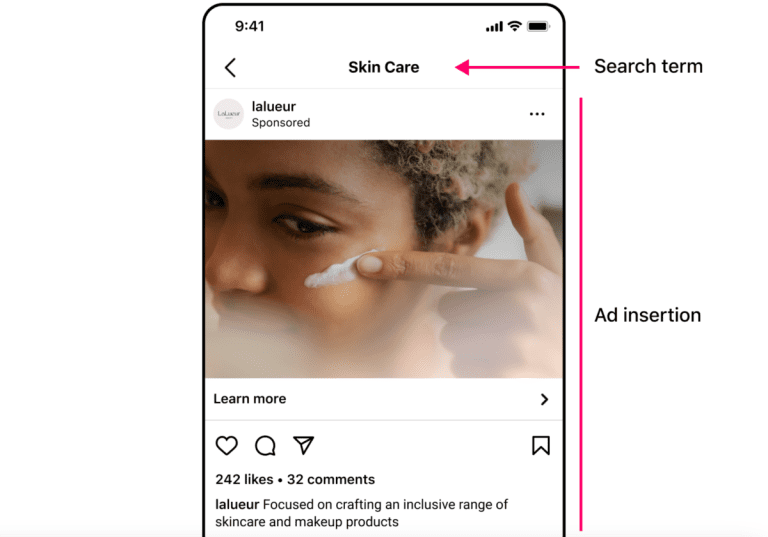 Instagram apporte des publicités aux résultats de recherche et lance des « annonces de rappel »