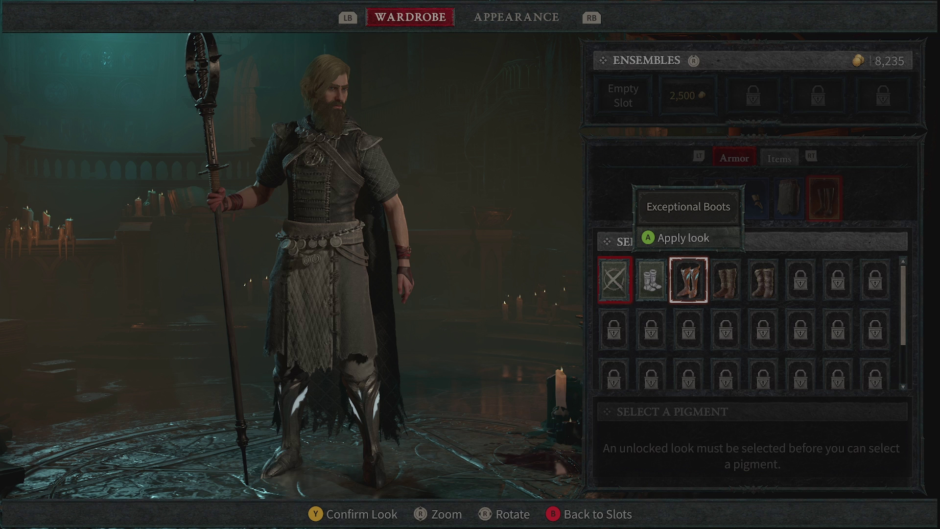 Personnalisation des personnages de Diablo 4 montrant la transmogrification