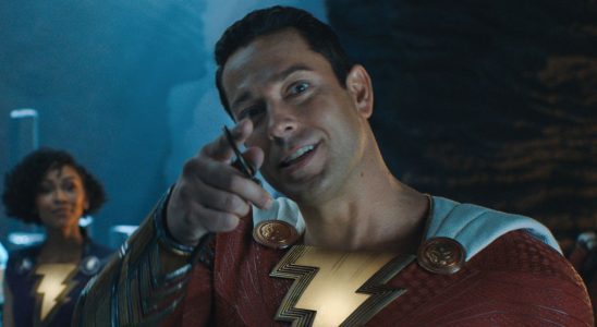 Zachary Levi as Shazam in Shazam! Fury of the Gods