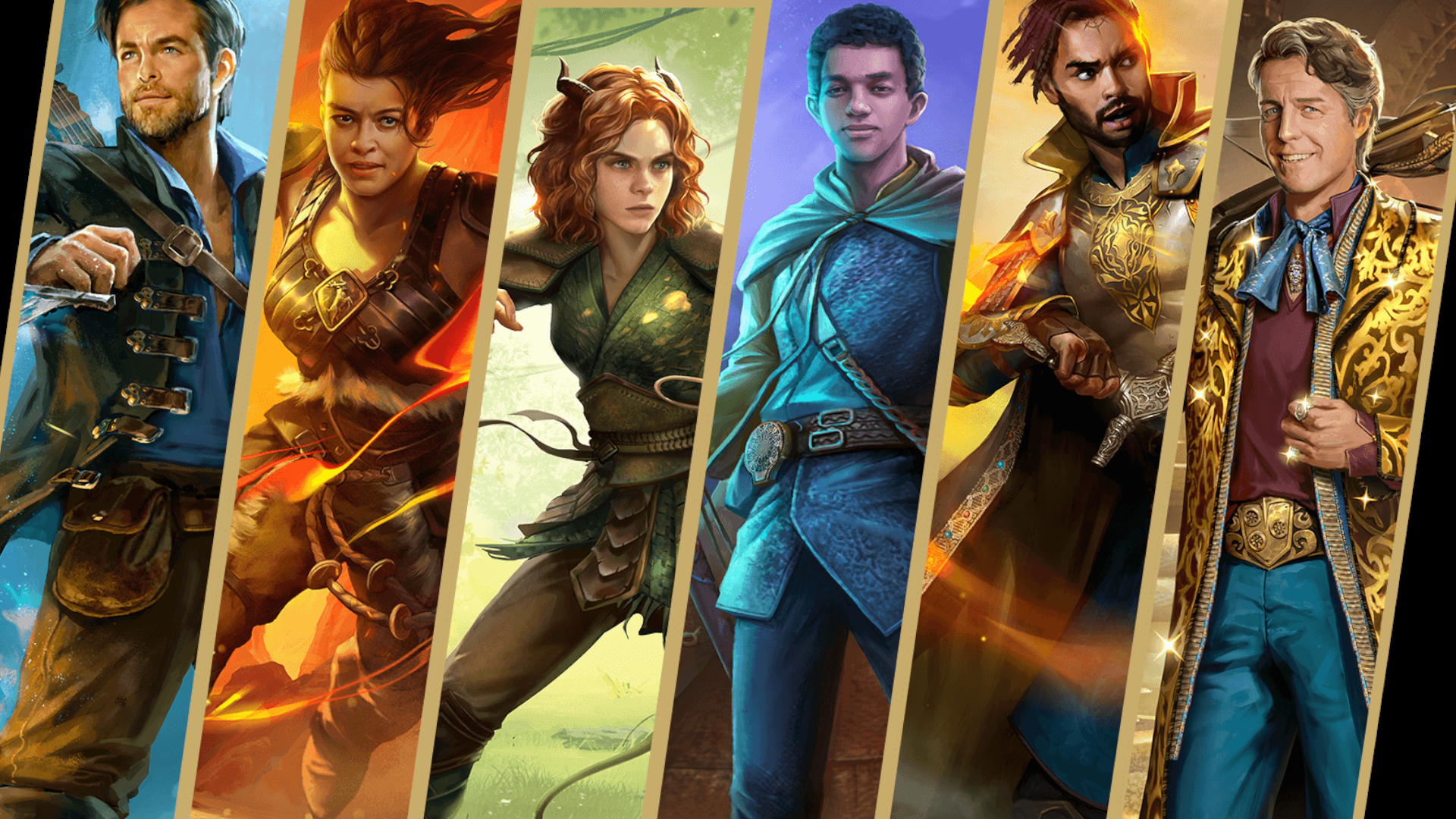 Splash art des principaux héros de Dungeons & Dragons: Honor Among Thieves