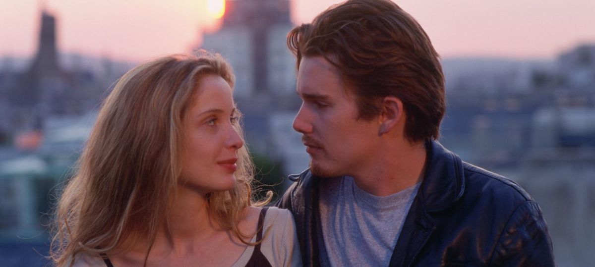 Céline (Julie Delpy) et Jesse (Ethan Hawke) dans Before Sunrise de Richard Linklater