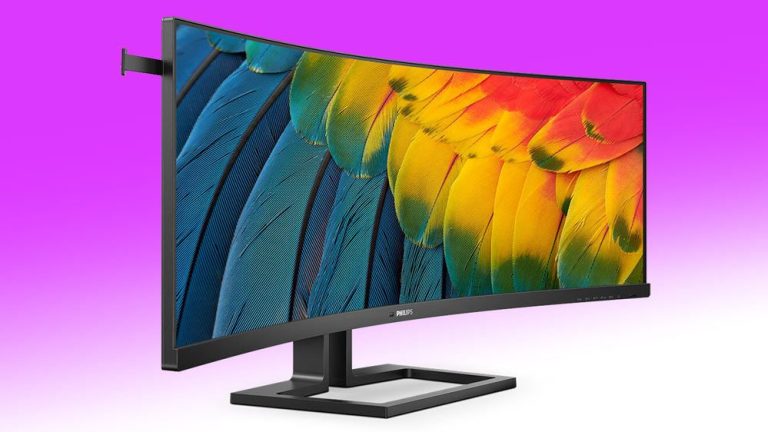 Le nouveau moniteur incurvé Double QHD Philips de 44,5 pouces est livré avec une webcam contextuelle