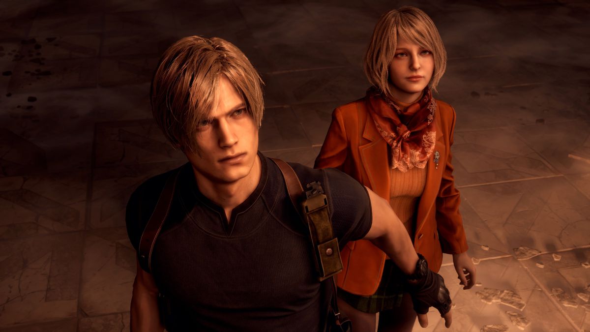 Leon S. Kennedy se tient à côté d'Ashley dans le remake de Resident Evil 4