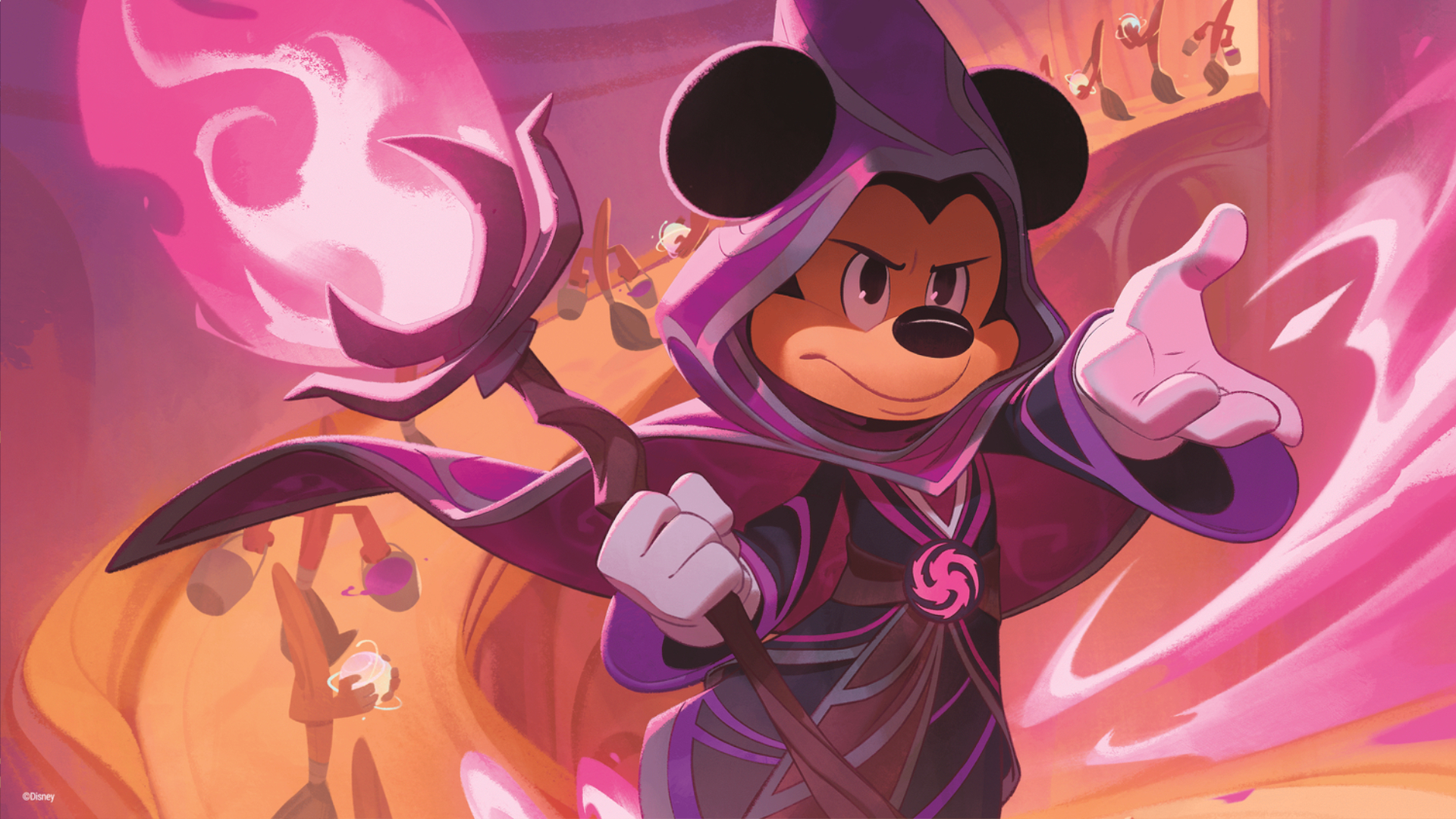 Le sorcier Mickey prépare un sort à Disney Lorcana