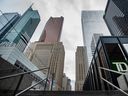 Tours de banque dans le quartier financier de Toronto.