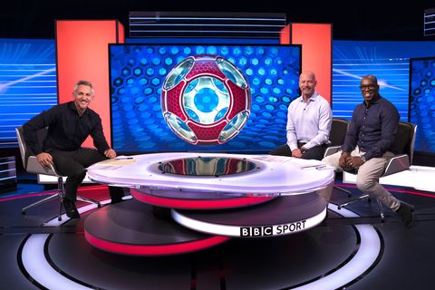 match du jour ,gary lineker, alan shearer, ian wright,photo montre gary lineker, alan shearer, ian wright ,bbc ,pete dadds