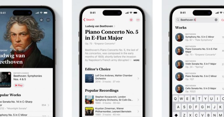 Apple Music Classical arrive le 28 mars