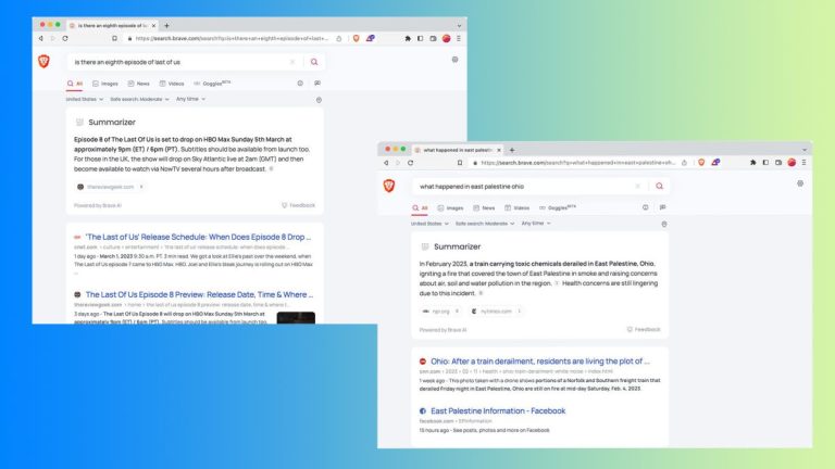 Brave Summarizer affronte Bing et ChatGPT au jeu des résultats de recherche AI