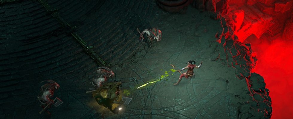 How to Switch Weapon Types in Diablo 4 - Image: Rogue Class using Forceful Arrow