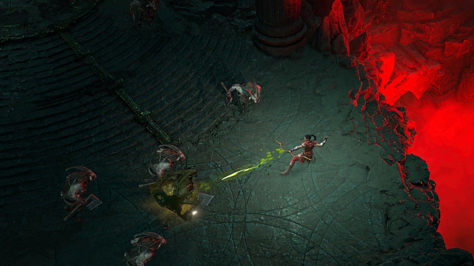 How to Switch Weapon Types in Diablo 4 - Image: Rogue Class using Forceful Arrow