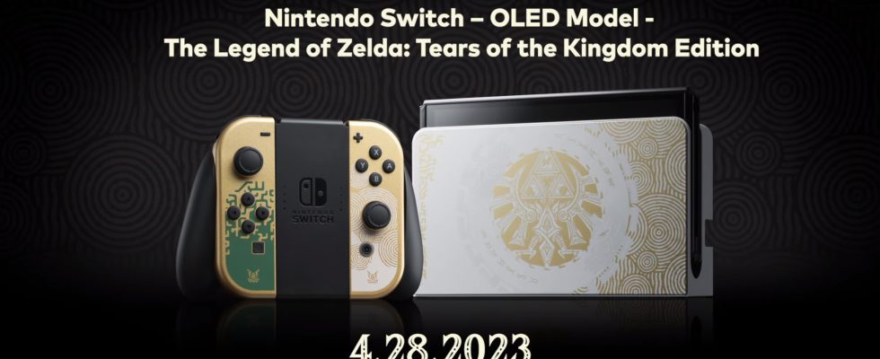 preorder The legend of zelda tears of the kingdom totk nintendo switch oled model release date april 28, 2023