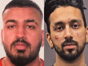 Jaspreet Singh, 24 ans, de Delta, en Colombie-Britannique, et Sukhpreet Singh, 23 ans, de Mississauga, sont recherchés dans l'attaque de décembre 2021 contre Elnaz Hajtamiri.