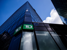 Façade du point de vente de la Banque TD