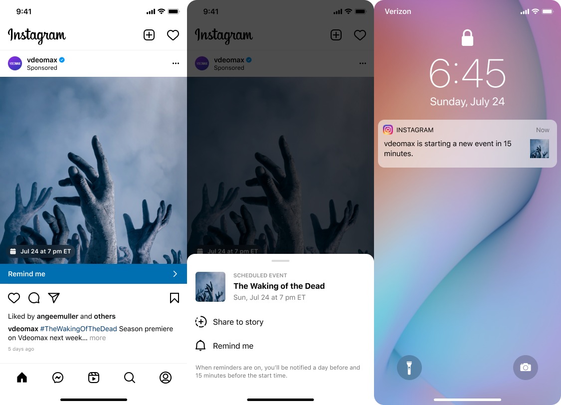 Les nouvelles annonces de rappel d'Instagram