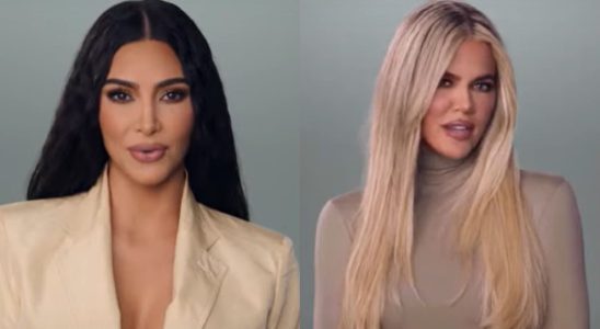 Kim Kardashian and Khloe Kardashian on The Kardashians.