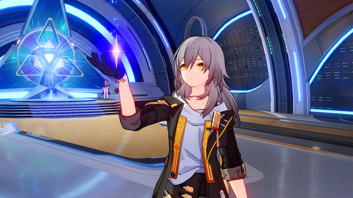 Honkai Star Rail beta - protagonist holding object