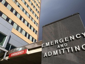 L'entrée d'urgence et d'admission du Foothills Medical Center est montrée à Calgary le 16 février 2023.