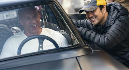 Justin Lin directing Vin Diesel in F9