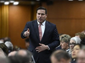 Le ministre de la Sécurité publique Marco Mendicino se lève pendant la période des questions à la Chambre des communes sur la Colline du Parlement à Ottawa le mardi 7 mars 2023.