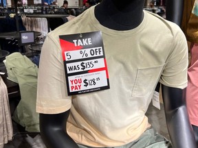 La plupart des marchandises des ventes de liquidation de Nordstrom Canada n'ont été remises que de 5 %, ce qui a déçu les chasseurs de bonnes affaires.