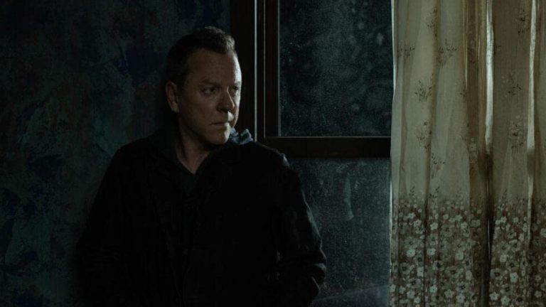 Where to Watch The Rabbit Hole TV Series - Kiefer Sutherland as John Weir in a Dark Room