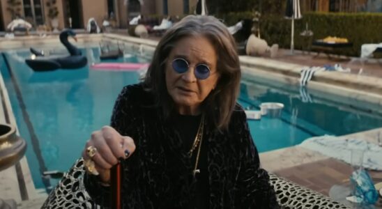 Ozzy Osbourne near pool in Workday Super Bowl commercial