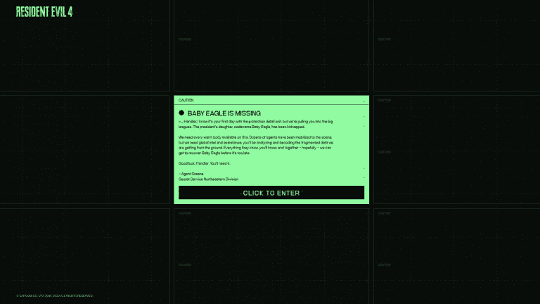 Remake de Resident Evil 4: le site Web ARG « Baby Eagle Is Missing » apparaît en ligne, couvre les événements menant à RE4