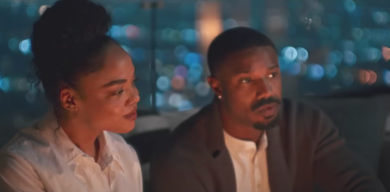 Michael B Jordan et Tessa Thompson comme Adonis et Bianca Creed dans 