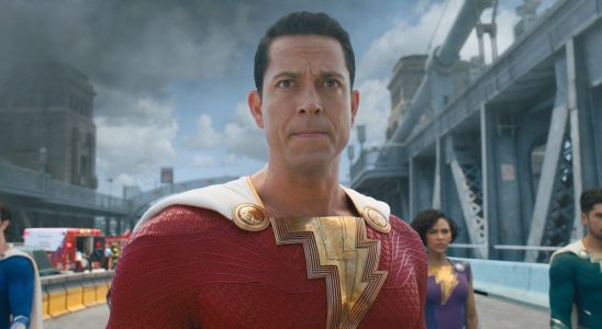 Zachary Levi as Shazam in Fury of the Gods