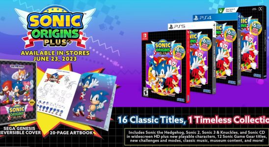 Sonic Origins Plus release date trailer 12 Game Gear games playable Amy Rose Knuckles Sonic CD - Tails Skypatrol, Tails Adventures, Sonic the Hedgehog, Sonic the Hedgehog 2, Sonic Triple Trouble, Sonic Spinball, Dr. Robotnik's Mean Bean Machine, Sonic Blast, Sonic Drift, Sonic Drift 2, Sonic Labyrinth, and Sonic Chaos