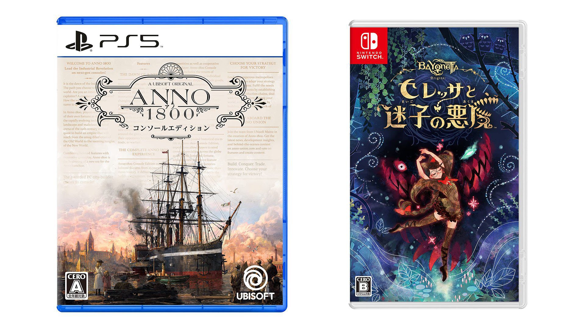 Sorties de jeux japonais de cette semaine : Bayonetta Origins : Cereza and the Lost Demon, ANNO 1800 : Console Edition, plus    
