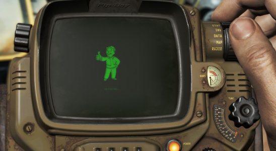 A pip-boy loading screen